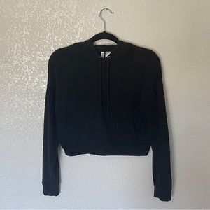 H&M Black Cropped Hoodie